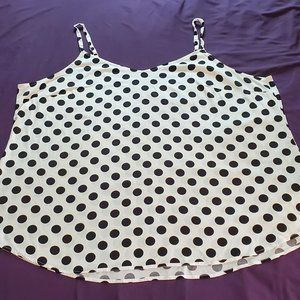 Torrid Black and White Polka Dot Shirt